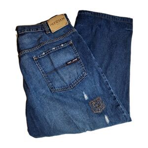 Def Jam University Mens Jeans Size 40/34(38x27) ALTERED Straight Leg Distressed